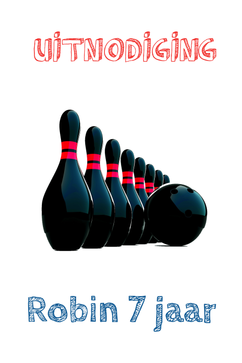 Uitnodiging bowling feestje