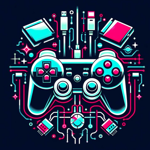 Uitnodiging gamefeest met controller kinderfeestje