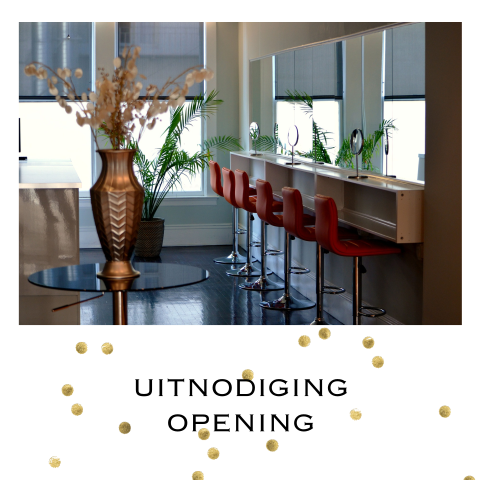 Uitnodiging voor een opening met ruimte voor een eigen foto