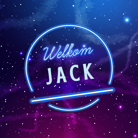 Stoer geboortekaartje voor een jongen met neon letters