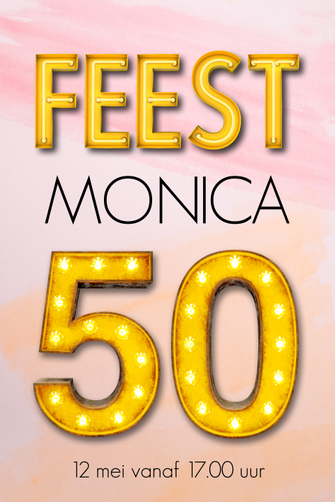 Uitnodiging FEEST 50 in NEON pastel