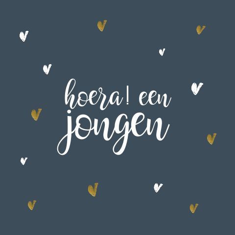 Wenskaart hoera een jongen geboorte zoon