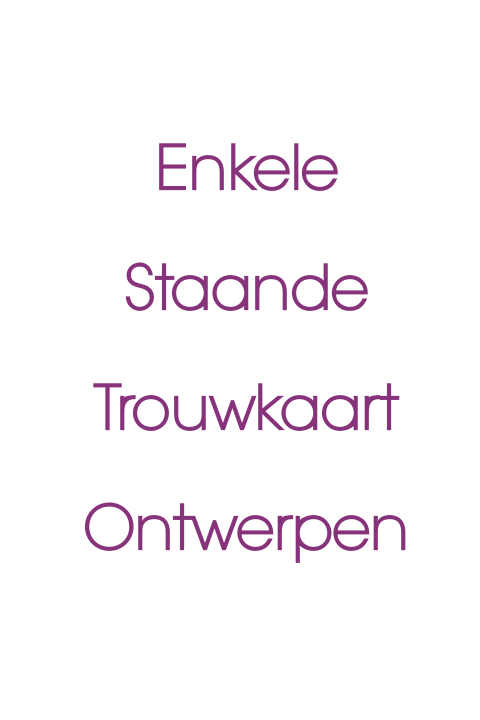 Enkele pagina staande trouwkaart ontwerpen