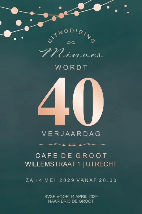 Ticket bierfles uitnodiging abraham 50 jaar