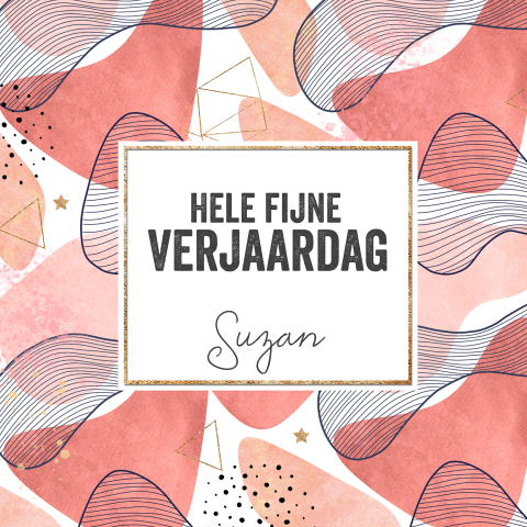 Wenskaart hip met pastel kleuren voor een verjaardag