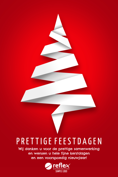Strakke zakelijke kerstkaart met logo