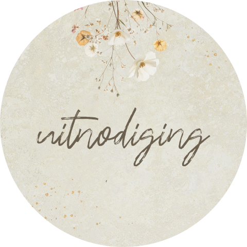 Sluitzegel uitnodiging droogbloemen