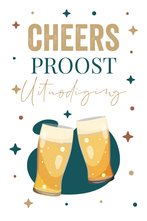 Uitnodiging verjaardag voor een man feestje biertjes hip