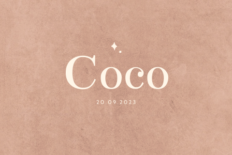 Een geboortekaartje met velvet look