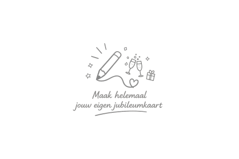Enkele liggende jubileumkaart zelf ontwerpen