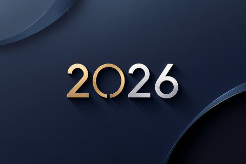 Strakke kerstkaart nieuwjaars kaart met modern design