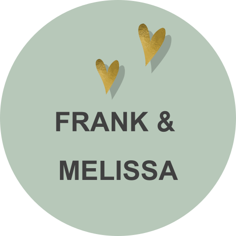 Sticker met een groene achtergrondkleur