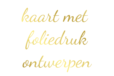 Enkele kaart met foliedruk ontwerpen