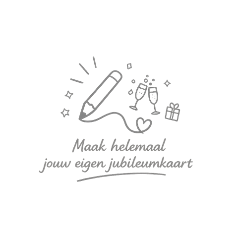 Enkele vierkante jubileumkaart zelf ontwerpen