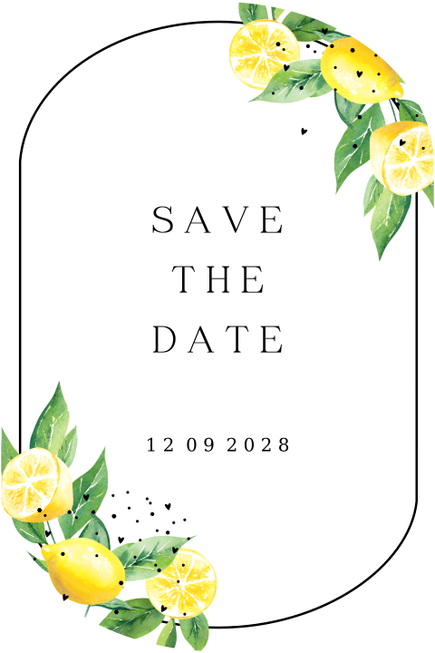 Zomerse en kleurrijke Save the date uitnodiging