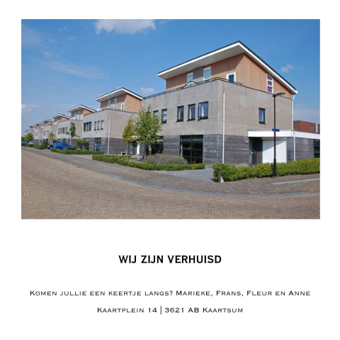 Modern verhuisbericht met ruimte voor eigen foto