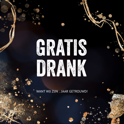 Hippe uitnodiging gratis drank voor feestje of borrel