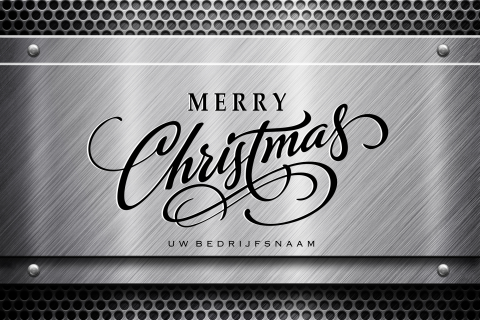 Zakelijke kerstkaart voor bouwbedrijf, metaal en staal sector