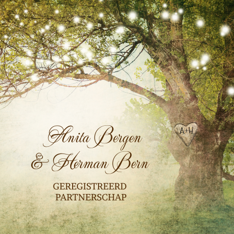 Romantische uitnodiging geregistreerd partnerschap