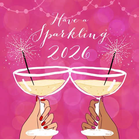 Uitnodiging nieuwjaarsborrel zakelijk champagne sterretjes