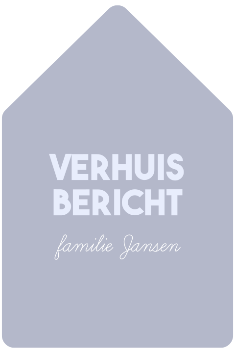 Verhuisbericht de vorm van een huis