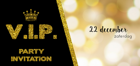 Langwerpige liggende VIP ticket uitnodiging