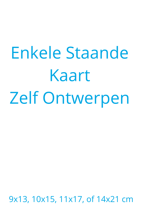 Staande enkele kaart zelf ontwerpen
