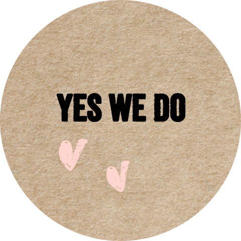 Sticker met kraft look