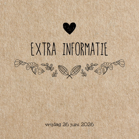 Inlegkaartje kraft hip en moderne details