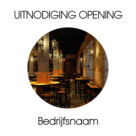 Moderne uitnodiging voor een nieuwe zaak