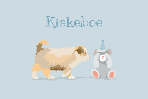 Geboortekaartje jongen met een hondje