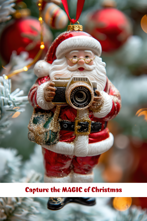 Kerstkaart Fotograferende Kerstman