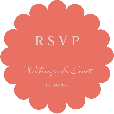 Inlegkaartje rsvp bloem stans