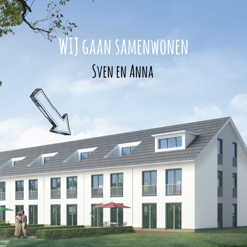 Verhuiskaart samenwonen met ruimte voor foto of tekening