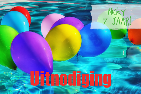 Uitnodiging kinderfeestje om te gaan zwemmen