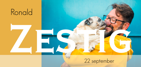 Uitnodiging 60 jaar met eigen foto