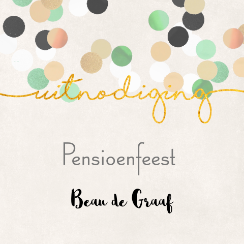 Moderne uitnodiging voor een pensioen feest