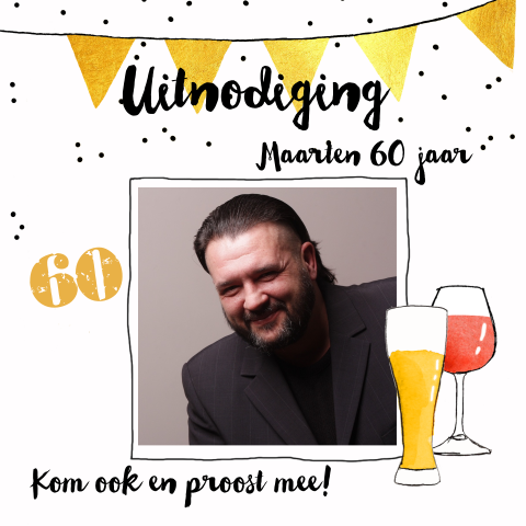 Uitnodiging verjaardag 60 jaar man 