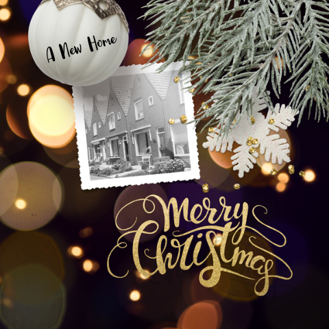 Leuke kerst verhuiskaart eigen foto