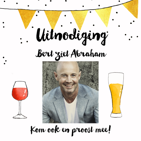 Uitnodiging verjaardag 50 jaar man abraham