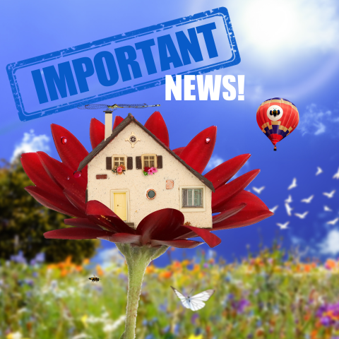 Verhuiskaart huisje bloempje beestje