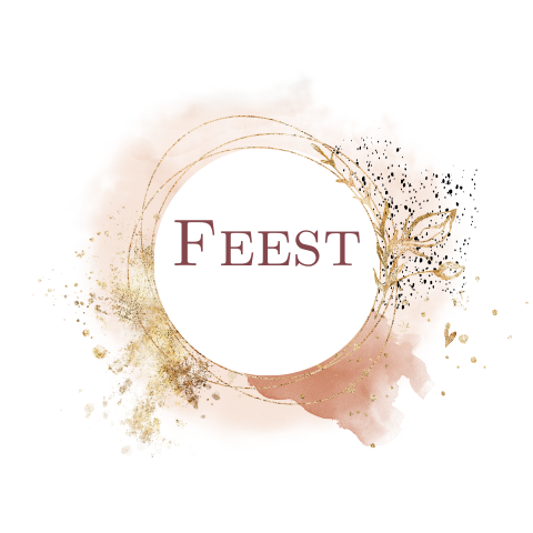 Sticker terra kleur en goudlook