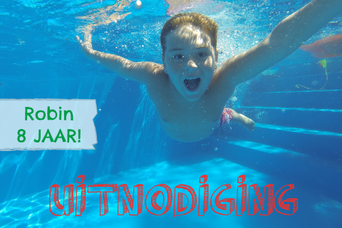 Uitnodiging kinderfeestje om te gaan zwemmen