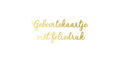 Geboortekaartje  met foliedruk panorama