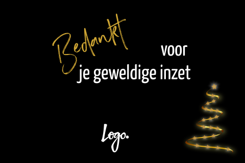 Modern zakelijke kerstkaart bedankt voor je inzet