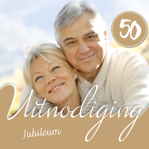 Uitnodiging voor een 50 jarig jubileum feest
