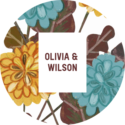 Sluitzegel met geschilderde bloemen