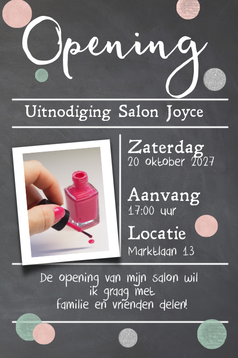 Uitnodiging opening nieuwe zaak