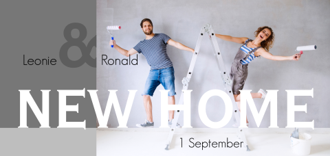 Verhuiskaart NEW HOME eigen foto liggend