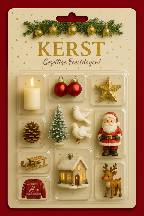 Kerstkaart Blister Guirlande kerst items